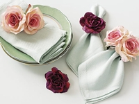 Country Living Rose Napkin Rings